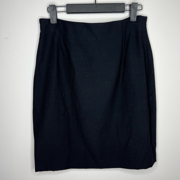 Versace Dresses & Skirts - Vintage Gianni Versace Couture wool black pencil skirt. Size 42. Zip back.